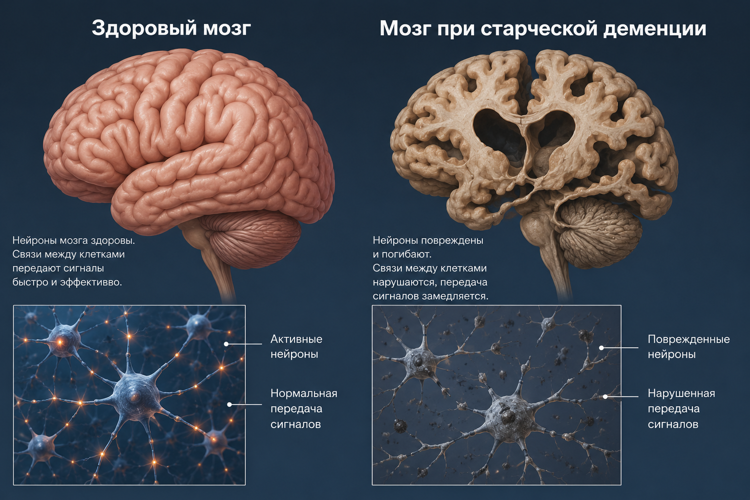 мозг при деменции